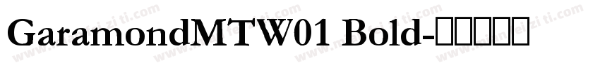 GaramondMTW01 Bold字体转换